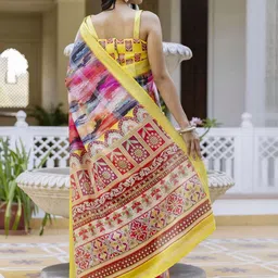 HERE&NOW Printed Woven Design Ready to Wear Saree With Unstiched Blouse Piece image 4