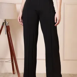 All About You Formals Women Loose Fit High-Rise Wrinkle Free Trousers-picture-25