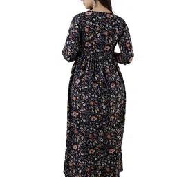 FEMARY Floral Print Maternity Maxi Dress image 4