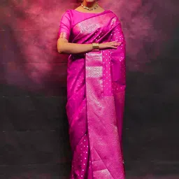 Aldwych Woven Design Zari  Banarasi Saree-picture-12