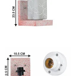 1ST TIME White Colourblocked Wood Contemporary Rectangle Shaped Wall Lamp image 2