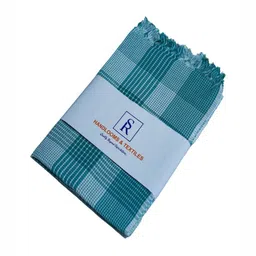SR HANDLOOMS AND TEXTILES Pack of 2 Striped Pure Cotton 400 GSM Bath Towels image 2