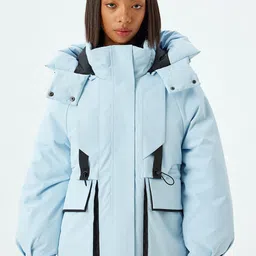 Koton Women Straight Hooded Quilted Jacket-image-0
