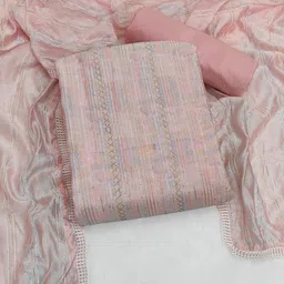 TAVAS Floral Embroidered Sequinned Unstitched Dress Material-picture-20