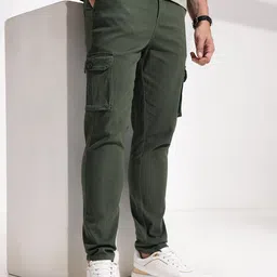 INVICTUS Men Tapered Fit Cargos Trousers-picture-25