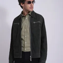 SELECTED Men Slim Fit Spread Collar Solid Cotton Casual Shirt-image-59