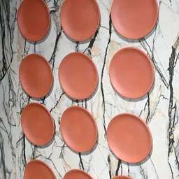 The handicraftian 12-Pcs Red Terracotta Round Wall Plates image 4