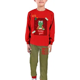 ACTLIVE Boys Red Cotton Blend Clothing Set-image-27