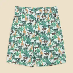 Allen Solly Junior Boys Animal Printed Regular Fit Casual Shorts-picture-17