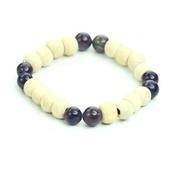 Divine souvenirs Unisex Wood Artificial Beaded Elasticated Bracelet-picture-14