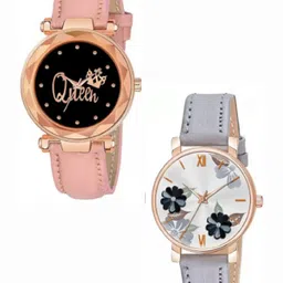 Miss Perfect Women Set Of 2 Printed Dial & Leather Straps Analogue Watch LJ235-picture-39