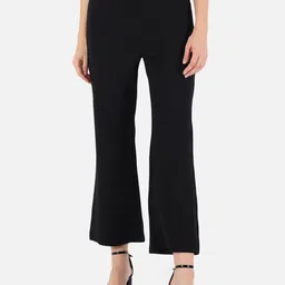 BAESD Women Slim Fit High-Rise Bootcut Trousers-image-85