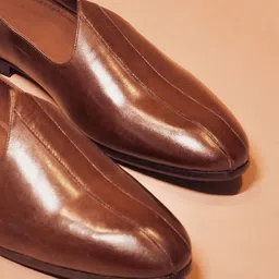 dmodot Men Leather Regular Slip-On Sneakers image 2