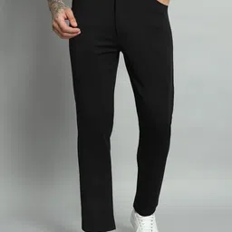 Mast & Harbour Men Tailored Slim Fit Easy Wash Trousers-picture-23