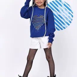 Baawri Girls Embellished Hooded Sweatshirt-image-10