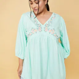 max Viscose Rayon Embroidered Tunic image 1