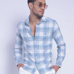 Crimsoune Club Smart Slim Fit Tartan Checked Casual Shirt-picture-37