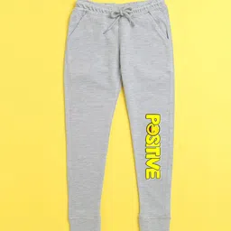 NUSYL Kids Grey Typography Printed Mid-Rise Joggers-picture-35