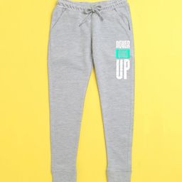 NUSYL Kids Grey Text Printed Joggers-picture-43