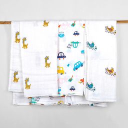 Moms Home Infants Set Of 3 Organic Cotton Soft Baby Muslin Swaddle-picture-3