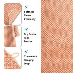 Kuber Industries Gold Toned & White 5 Pcs Printed 280 GSM Ultra Absorbent Soft Hand Towels image 2