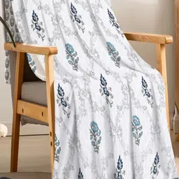 Myntra Elegant Homes Blue 180 GSM Ethnic Motifs Cotton AC Room Single Bed Dohar-picture-14