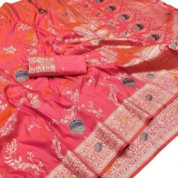 RATNAVALI Ethnic Motifs Zari Art Silk Handloom Paithani Saree-picture-22