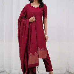 Snofi Creation Women Regular Kurta with Trousers & With Dupatta-picture-19