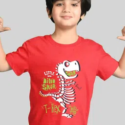 Kiddy Viddy Boys Graphic Printed Round Neck T-shirt-image-19
