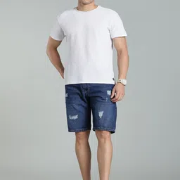 PAUL STREET Men Low-Rise Outdoor Denim Shorts image 5