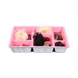 HOUSE OF QUIRK Pink Set of 1 Reusable Drawer Organiser Organisers-image-129