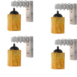 SOMIL Yellow Glass Cylinder Printed Wall Lamps-picture-17