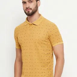 OGEN Men Printed Polo Collar Pockets T-shirt image 1