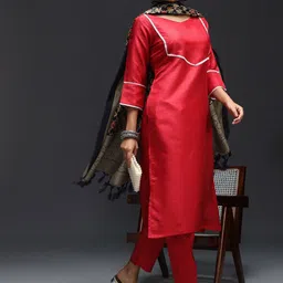 VredeVogel Regular Kurta With Trousers & Dupatta-picture-39