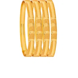 Shining Jewel - By Shivansh Set Of 4  Gold-Plated Gold-Toned Bangle image 1