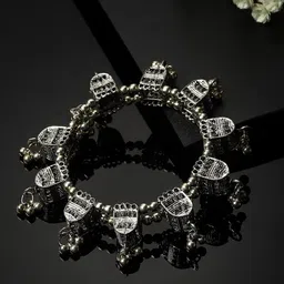 PANASH Silver-Plated Oxidised Bangle-picture-12