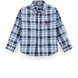 U.S. Polo Assn. Kids Boys Classic Tartan Checked Pure Cotton Casual Shirt-picture-42