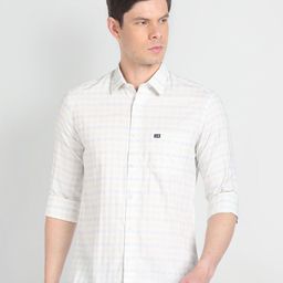 Arrow Sport Checked Slim Fit Classic Cotton Casual Shirt-picture-4