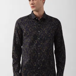 SIMON CARTER LONDON Slim Fit Abstract Printed Opaque Pure Cotton Casual Shirt-picture-41