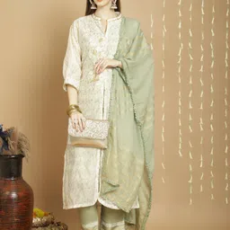 Stylee LIFESTYLE Embroidered Semi-Stitched Dress Material-picture-22