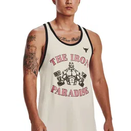 UNDER ARMOUR Project Rock IPBC Typographic Printed Relaxed Fit Tank T-Shirt-picture-26