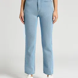Pepe Jeans Women Straight Fit High-Rise Clean look Heavy Fade Pure Cotton Jeans-picture-41