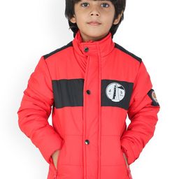 toothless Boys Red Colourblocked Lightweight Padded Jacket-picture-25