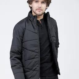 HIGHLANDER Men Black Hooded Padded Jacket-picture-28