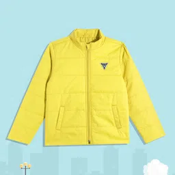 Allen Solly Junior Boys Yellow Solid Padded Jacket image 1