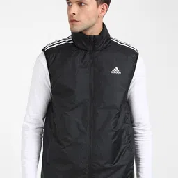 ADIDAS Men Black Outdoor Solid Padded Jacket-image-43