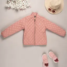 Purple United Kids Girls Geometric Quilted Jacket-picture-21