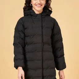 Honey by Pantaloons Hooded Long Sleeves Longline Puffer Jacket-picture-37