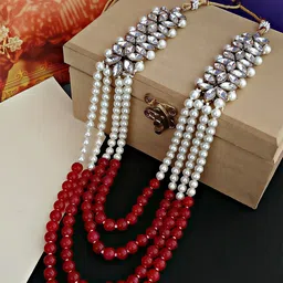 LUCKY JEWELLERY Men Gold-Toned & White Gold-Plated Handcrafted Necklace-picture-21