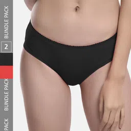 FIMS Women Pack Of 2 Mid Rise Seamless Hipster Briefs-picture-27